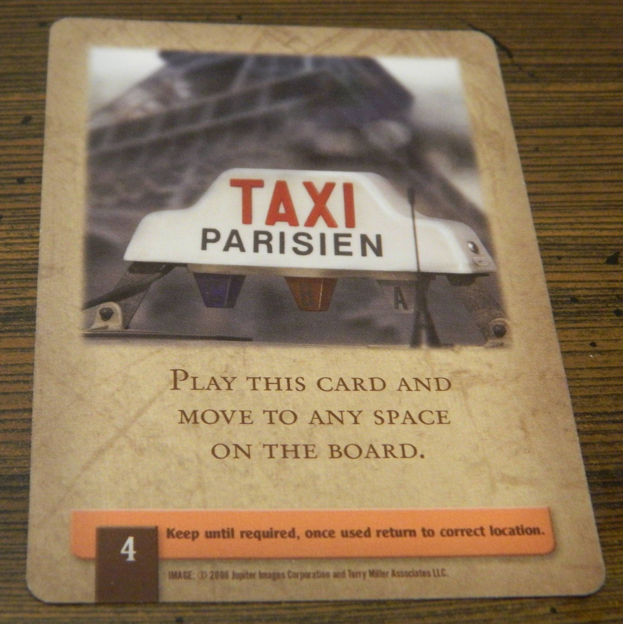 Taxi Card trong bộ board game Da Vinci Code