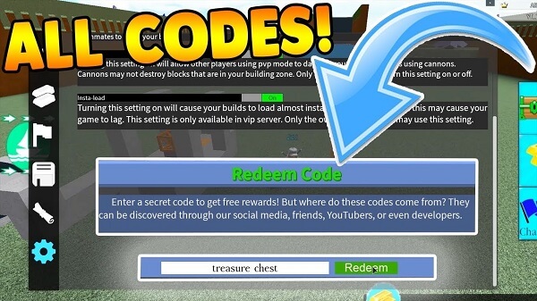 Code Build a Boat for Treasure mới nhất và cách nhập code chi tiết 3