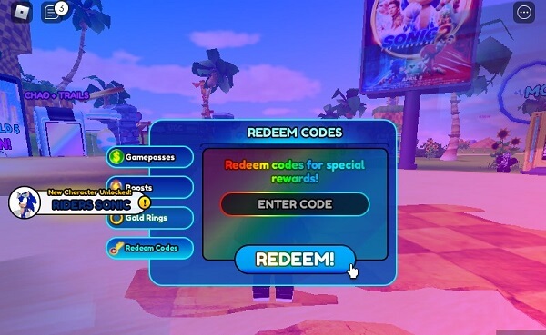 Code Sonic Speed Simulator mới nhất và cách nhập code chi tiết 2