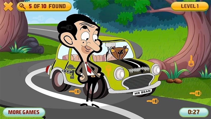 11. Game tìm đồ vật - Tìm chìa khóa cho Mr. Bean