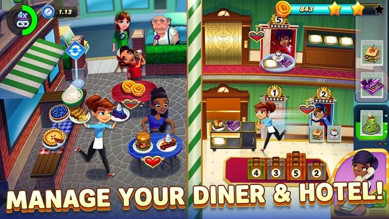 Game nấu ăn miễn phí Diner DASH Adventures