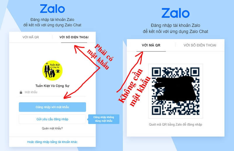 Zalo Web đăng nhập bằng mã QR trên máy tính