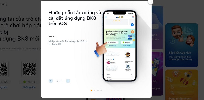 Tải app BK8 đơn giản cho iOS